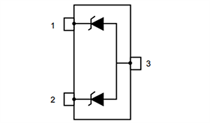 Schematic - STMicroelectronics ESDAxWY Automotive Unidirectional ESD Protection